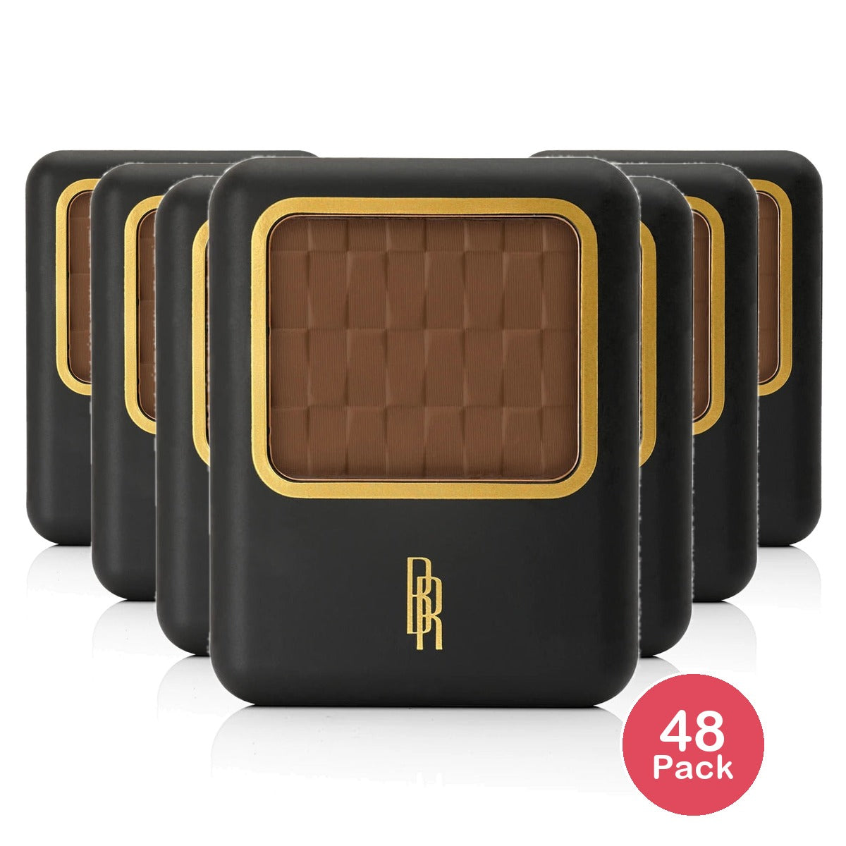 Black Radiance Pressed Powder - Makeup Finishing Powder - Cafe (Deep)- 0.28 oz (Pack of 48)