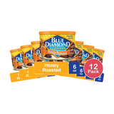 Blue Diamond Almonds Honey Roasted Snack Nuts, Resealable Cans 6 OZ (Pack of 12)