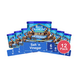 Blue Diamond Almonds Salt N' Vinegar Flavored Snack Nuts, 6 Resealable Cans 6 OZ ( (Pack of 12)