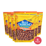 Blue Diamond Honey Roasted Aslmonds 16 Bag 16oz (Pack of 6)