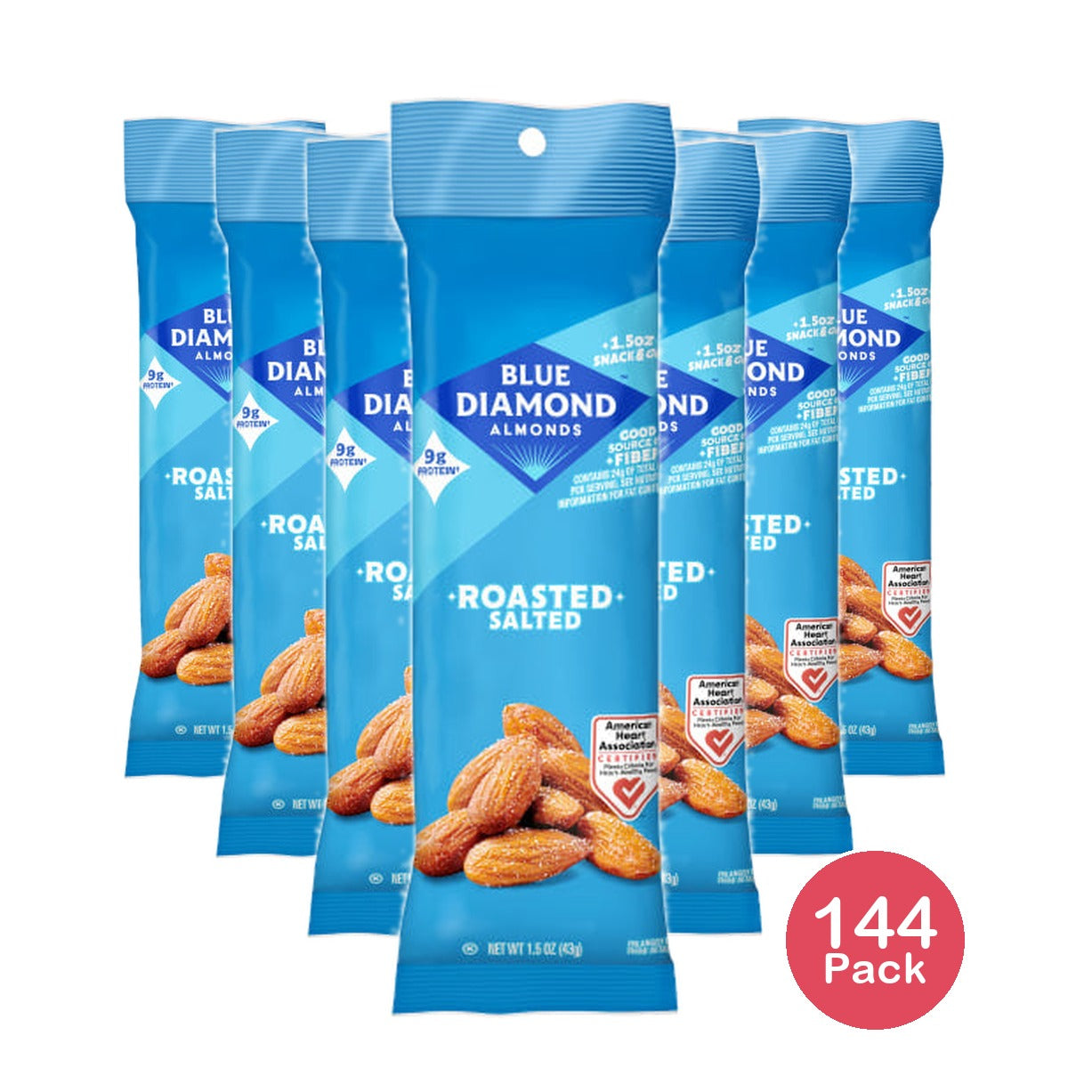 Blue Diamond Roasted Salted Almonds 1 Lb (Pack of 144)