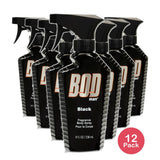 Bod Man Black Fragrance Body Spray 8Oz (Pack of 12)