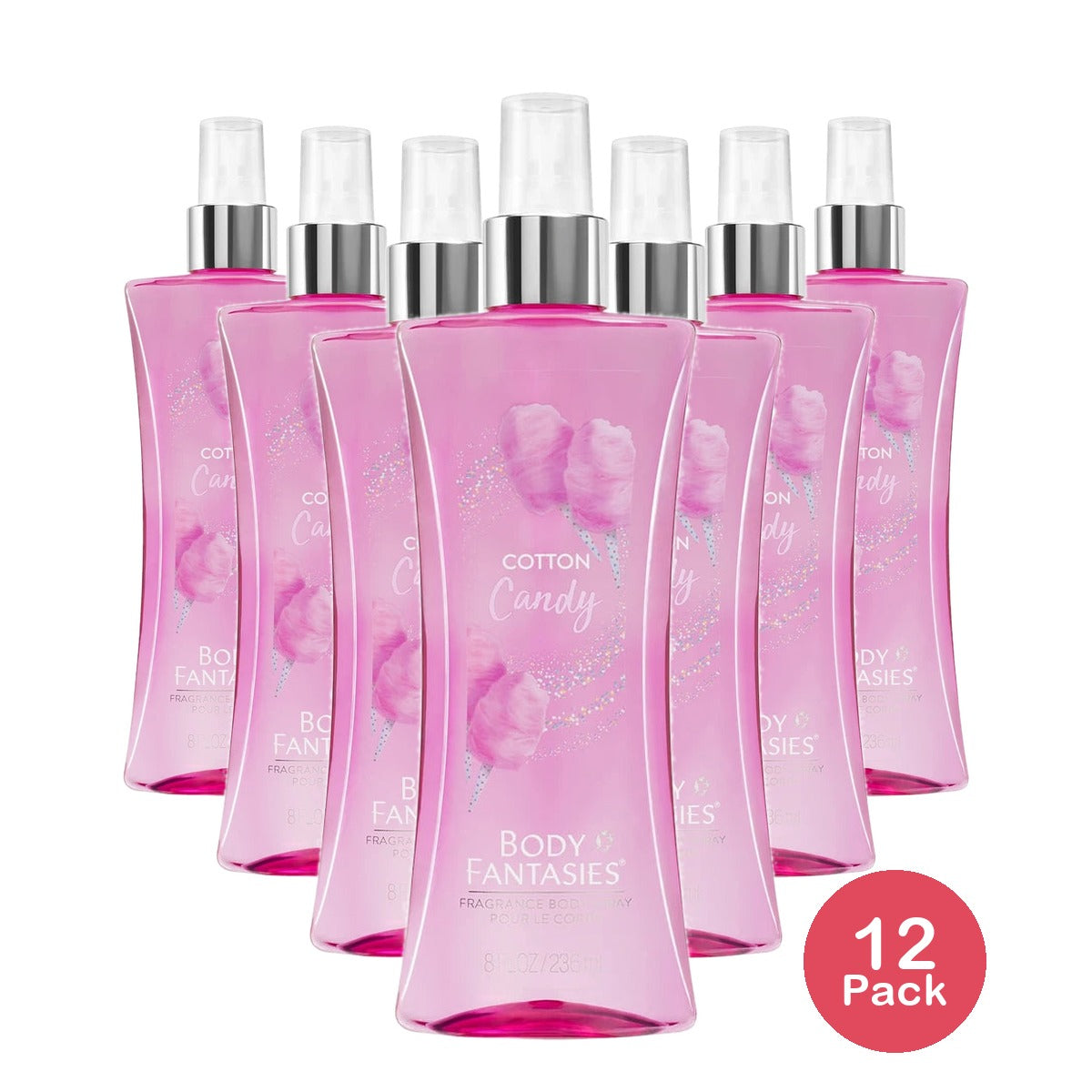 Body Fantasies Signature Fragrance Body Spray Cotton Candy (Pack of 12) 8 Fl. Oz
