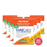 Boiron ColdCalm Tablet Relief of Common Cold Symptoms Sneezing, Runny Nose, Sore Throat, 60 Tablets (Pack of 60)