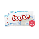 Bounce Free &amp; Gentle Dryer Sheets 240 Count 22.2 Oz(Pack of 4)