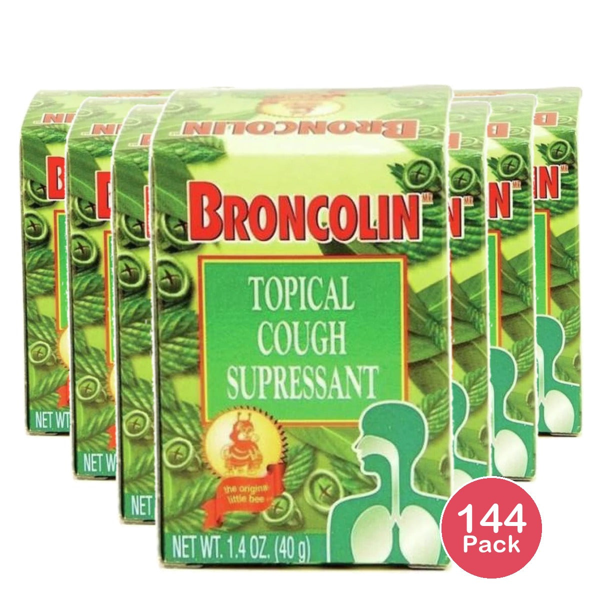 Bronco Rub Topical Cough Suppressant & Analgesic Ointment, 1.4 Oz. (Pack of 144)
