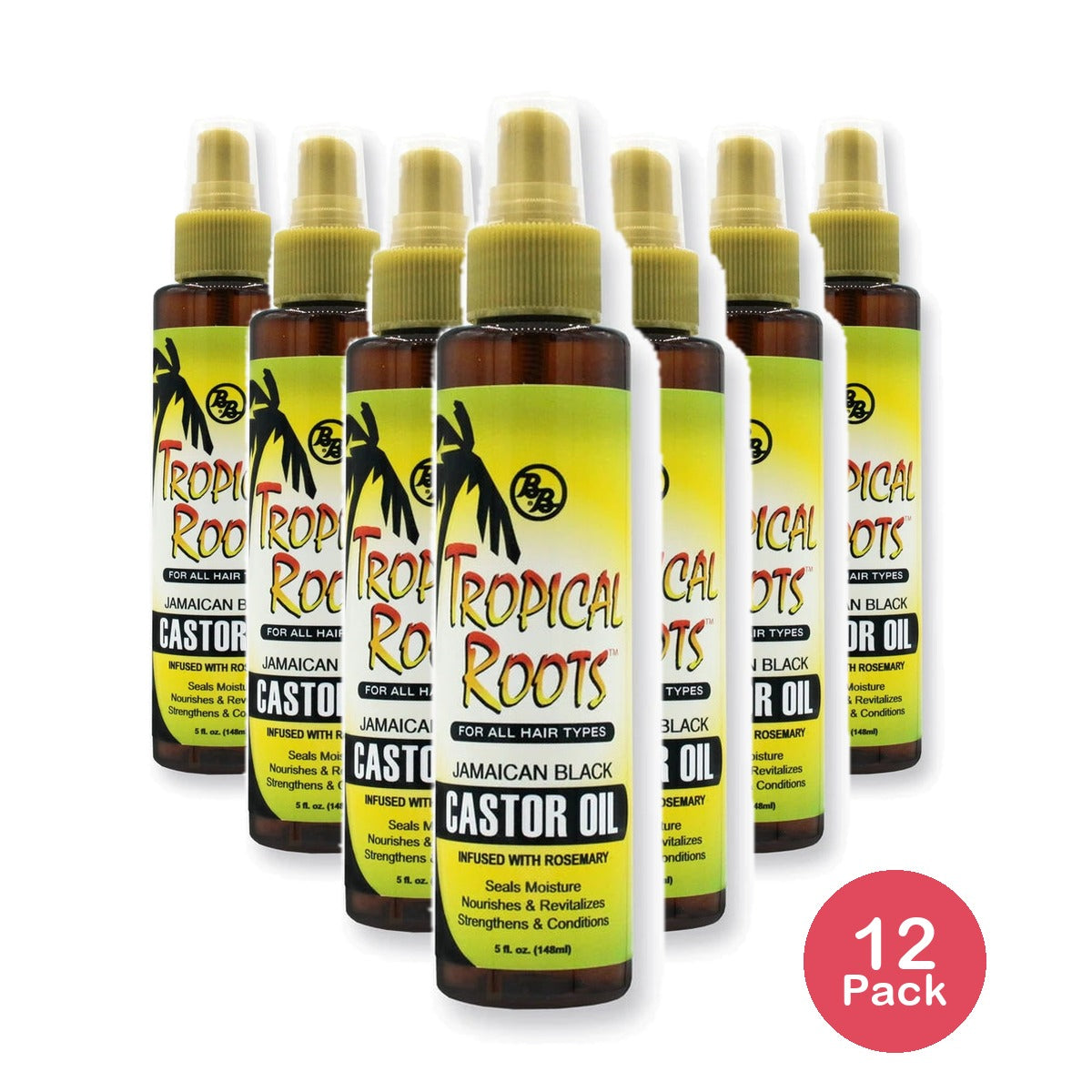 Bronner Brothers Tropical Roots Jamaican Black Castor Oil Hair Conditioner  5 fl 5 Fl. Oz (Pack of 12)