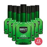 Brut Classic Splash On Wood & Citrus Scent Cologne for Men 7 OZ (Pack of 12)