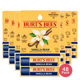 Burt's Bees 100% Natural Moisturizing Lip Balm Vanilla Bean 2 Count 0.15 Oz (Pack Of 48)