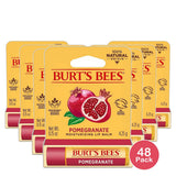 Burts Bees 100% Natural Moisturizing Lip Balm Pomegranate 0.15Oz (Pack Of 48)