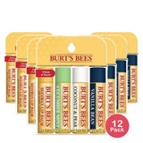 Burt'S Bees Beeswax + Cucumber Mint + Coconut & Pear + Vanilla Bean Lip Balm - 4 Count 0.6Oz (Image May Vary) (Pack Of 12)