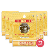 Burts Bees Beeswax Lip Balm Vitamin E And Peppermint 0.15Oz (Pack Of 72)