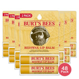 Burts Bees Beeswax Lip Balm With Vitamin E And Peppermint 0.30Oz (Pack Of 48)