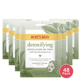 Burt's Bees Detoxifying Biocellulose Gel Mask with Charcoal and Green Tea (Pack of 48)