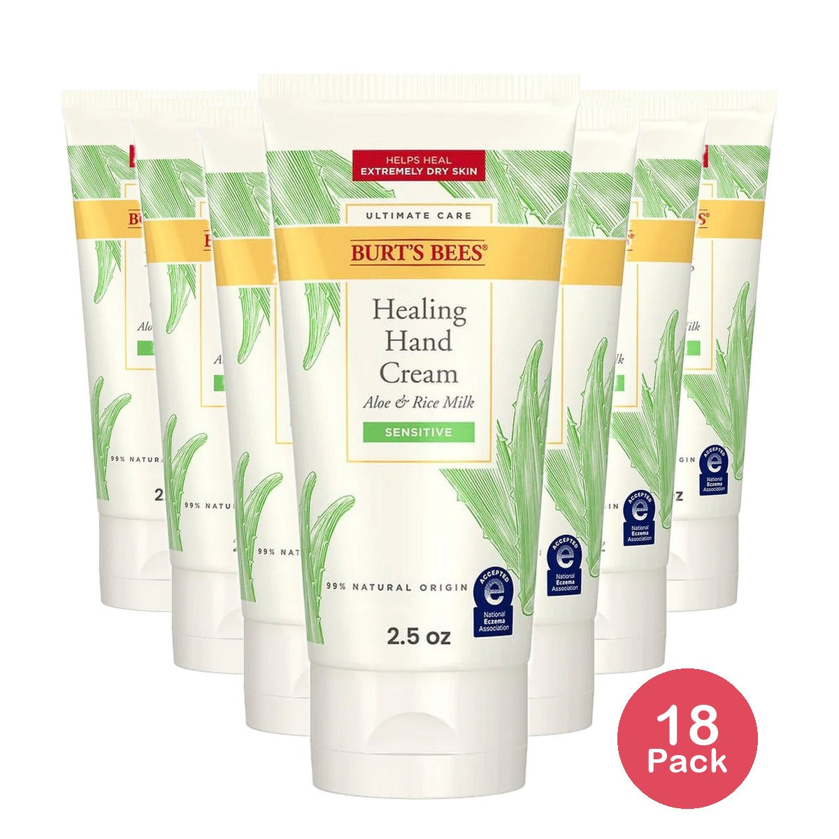Burt's Bees Sensitive Healing Hand Cream 2.5 Oz (Pack of 18)