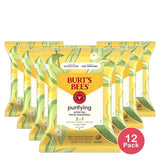 Burts Bees White Tea Facial Cleansing Towelettes Unscented 5.1oz (Pack of 12)