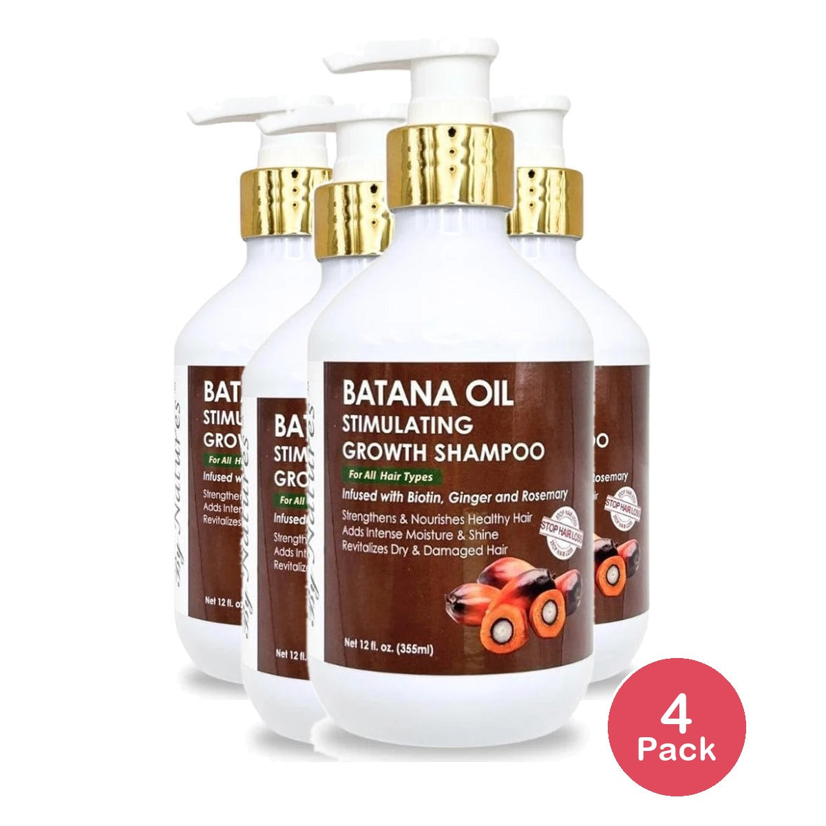 By Natures Batana Oil Moisturizing & Stimulating Growth Conditioner 12 fl.oz - I (Pack of 4)