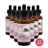 By Nature's Black Castor Oil Rosemary 2 Oz (Pack of 12)