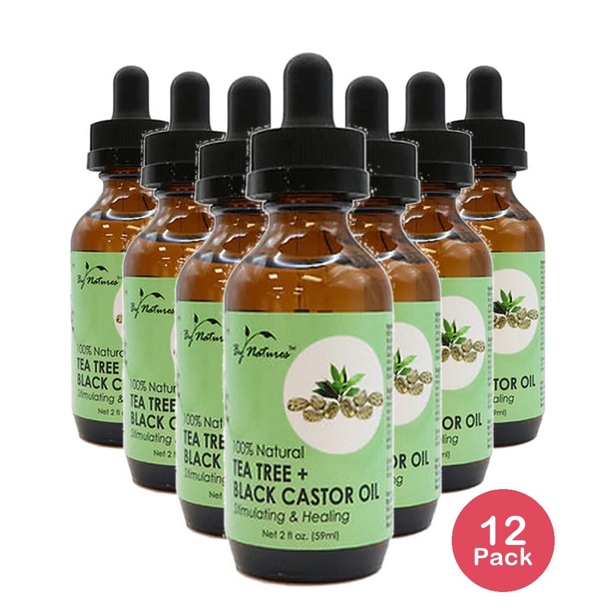 By Nature's Black Castor Tree Oil 2 Oz (Pack of 12)