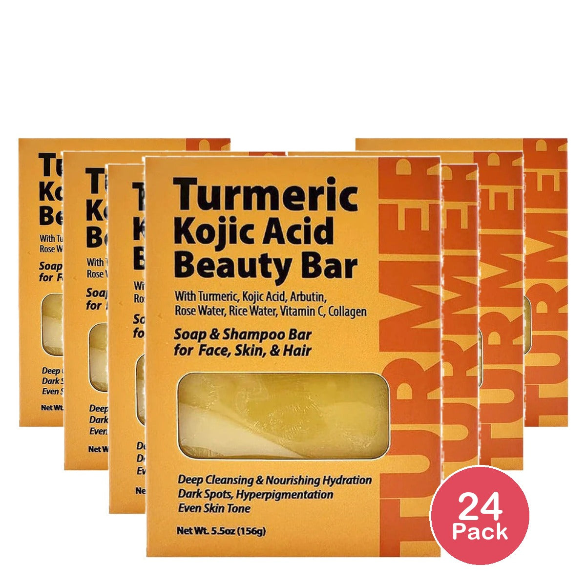 By Natures Turmeric Kojic Acid Beauty Bar 5.5 Oz (Pack of 24)