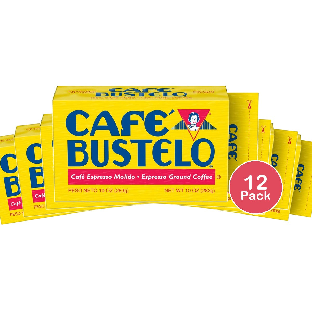 Cafe Bustelo Espresso Dark Roast Ground Coffee 10 Oz (Pack of 12)