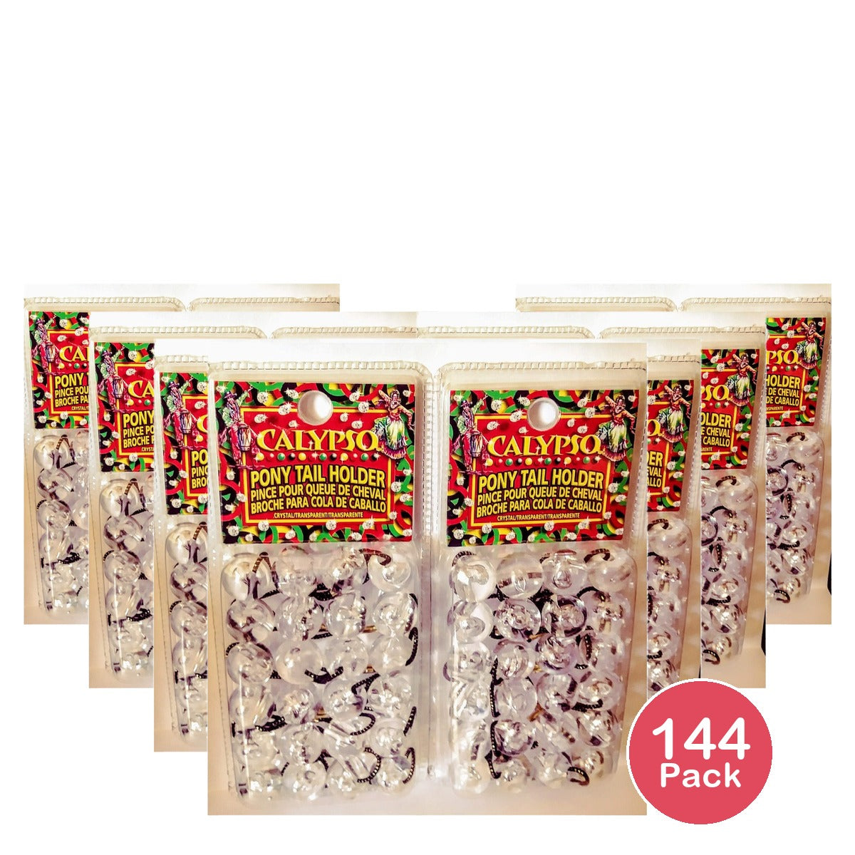 Calypso Clear Pony Tail Holders (Pack of 144)