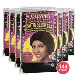 Calypso Large Black Satin Sleep Cap (Pack of 144)