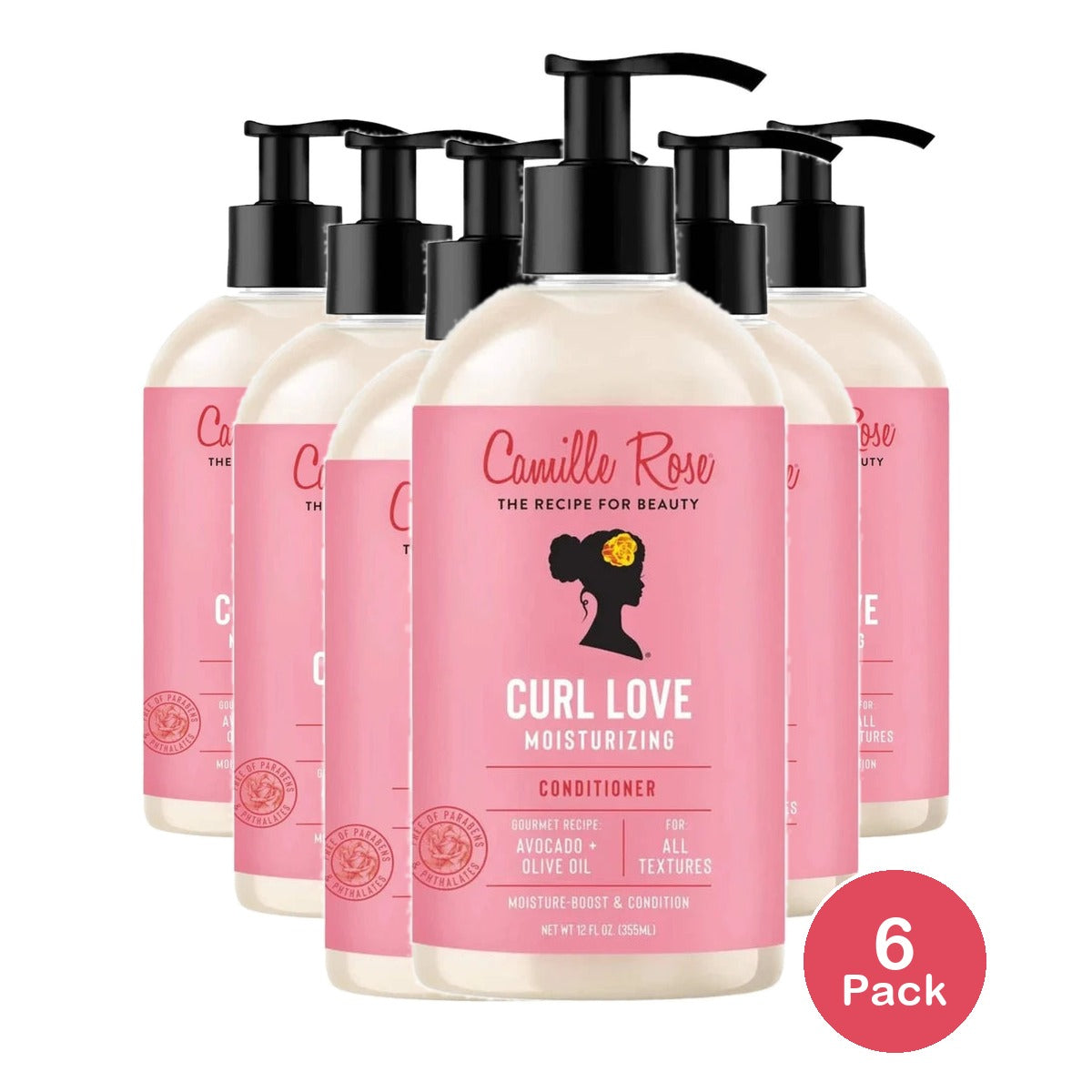 Camille Rose Curl Love Moisturizing Conditioner - 12 fl oz (Pack of 6)