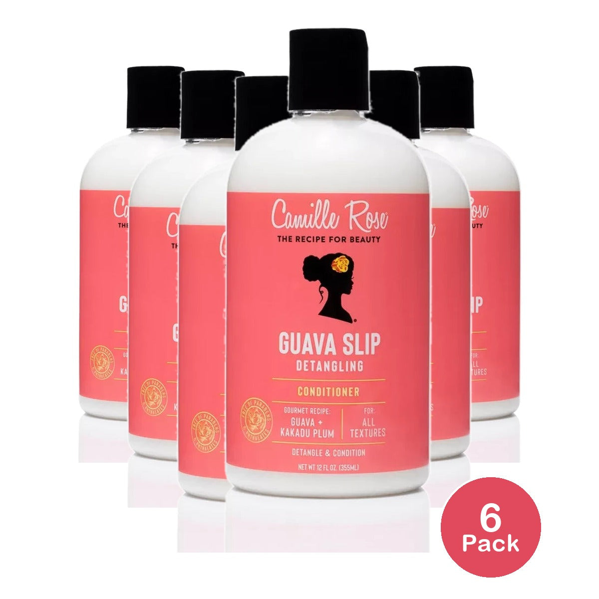 Camille Rose Guava Slip Detangling Conditioner - 12 fl oz (Pack of 6)