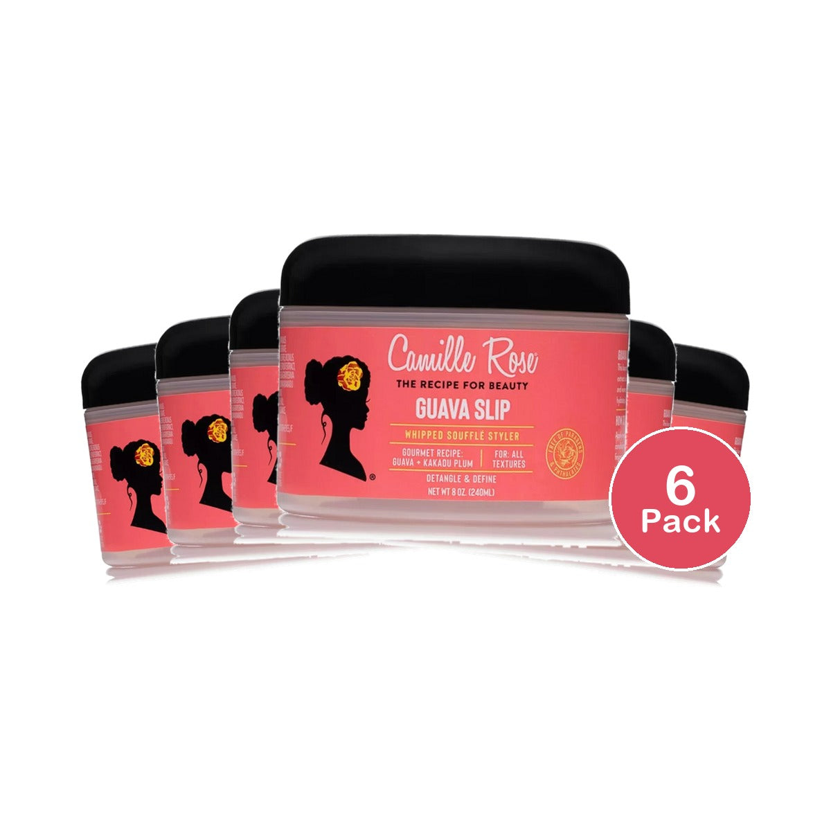 Camille Rose Guava Slip Smooth & Define Whipped Souffle Styler with Kakadu Plum & Shea Butter - 8 fl oz (Pack of 6)