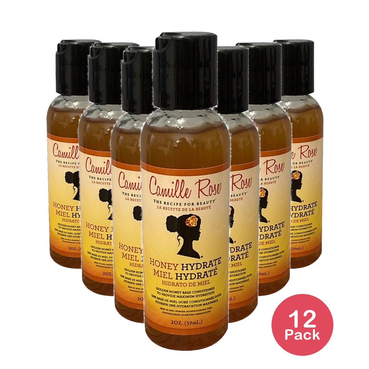 Camille Rose Honey Hydrate Leave-In Hair Treatment Conditioner - 2 fl oz (Pack of 12)