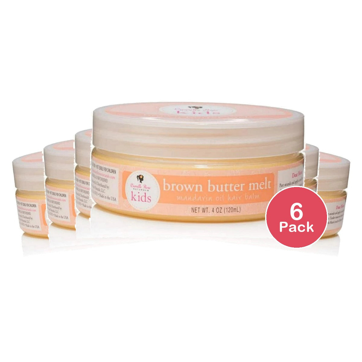 Camille Rose Kids Brown Butter Melt Mandarin Oil Nourish & Moisturize Kids Hair 4 Oz (Pack of 6)