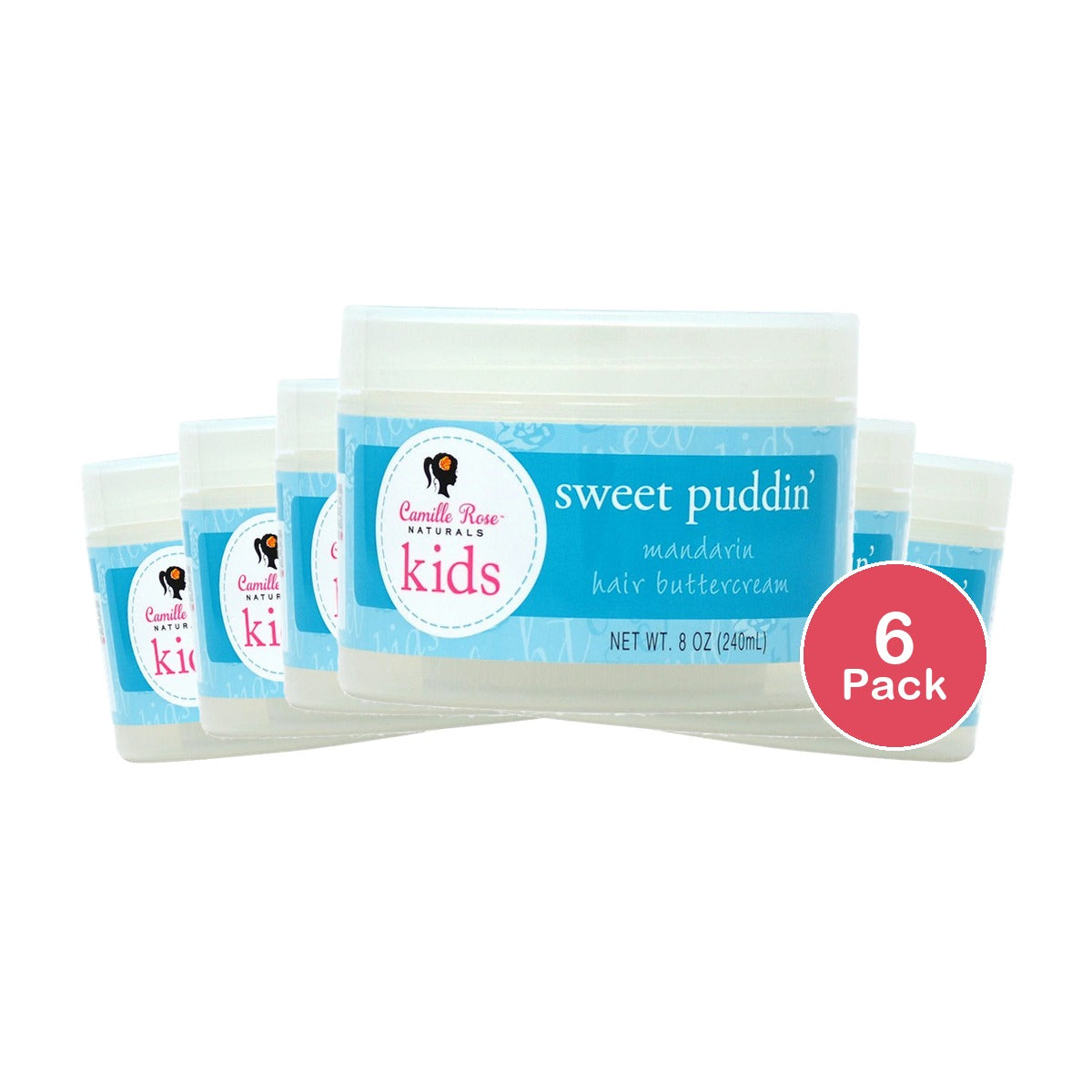 Camille Rose Kids Sweet Puddin Clementine Conditioning & Moisturizing Hair Butt 8 Oz (Pack of 6)