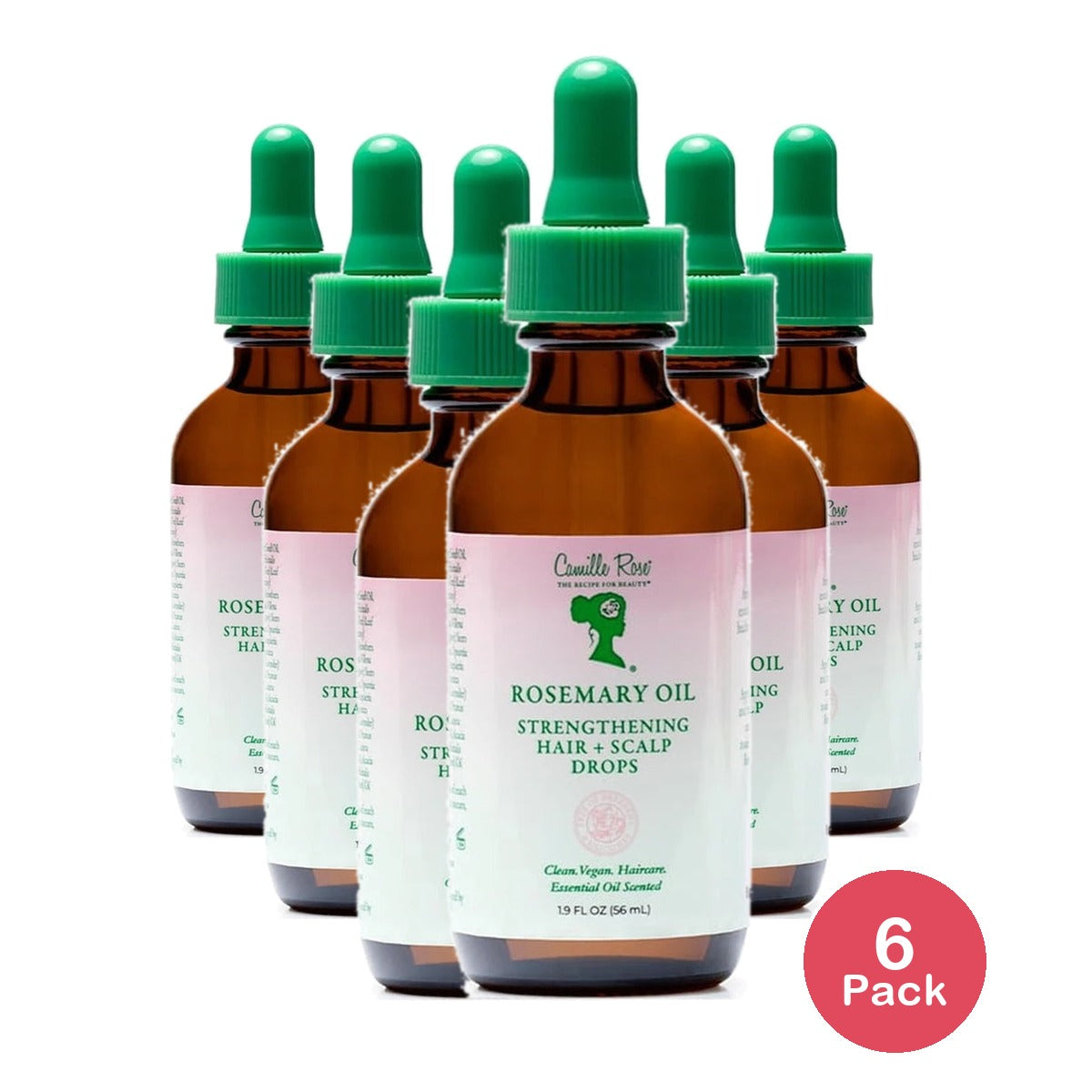 Camille Rose Rosemary Oil Strengthening Hair + Scalp Drops - 1.9 fl oz (Pack of 6)