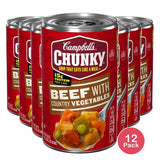 Campbell's Chunky Soup Beef with Country Vegetables 18.8 oz. (Pack of 12)