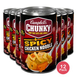 Campbell's Chunky Spicy Chicken Noodle Soup 18.6 Oz (Pack of 12)