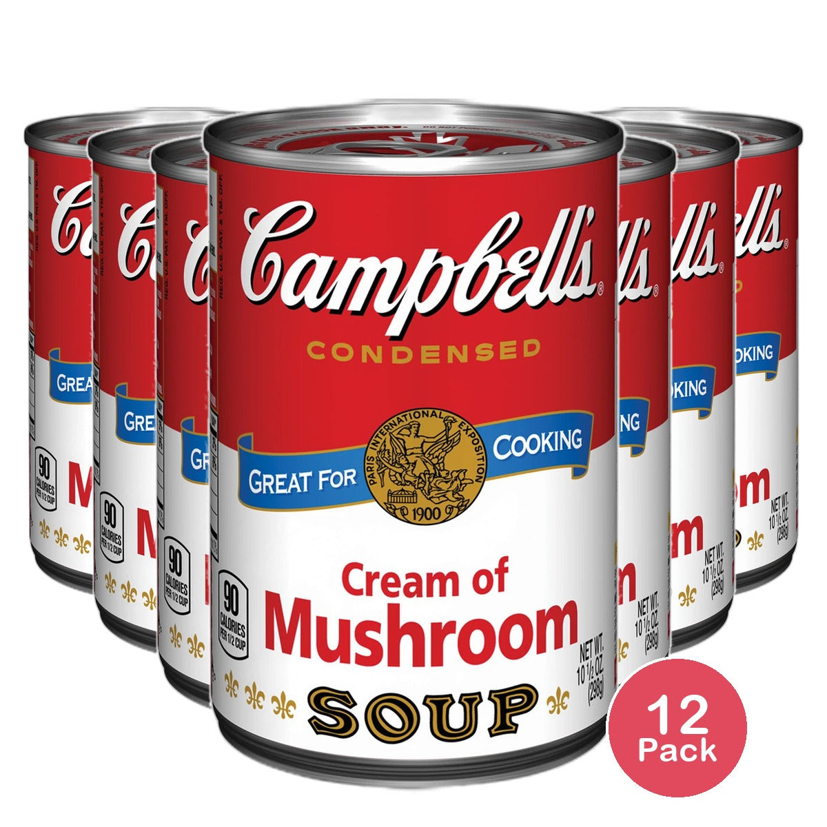 Campbell's Condensed Cream of Mushroom Soup 10.5Oz (Pack of 12)