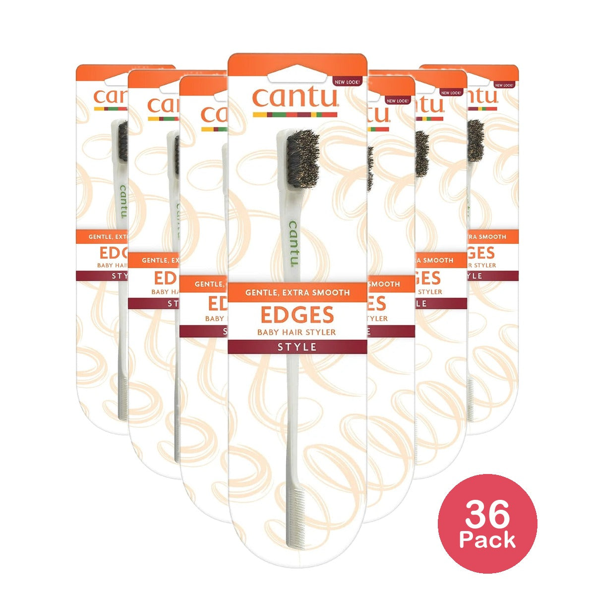 Cantu Baby Hair Edge Styler Boar Brush 0.8 Oz (Pack of 36)