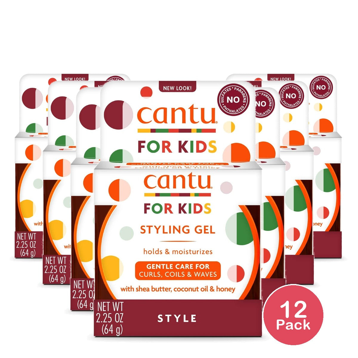 Cantu Care for Kids Control & Go Styling Gel 2.25 oz (Pack of 12)