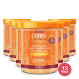 Cantu Flexible Hold Anti-Shedding Styling Gel with Honey (Pack of 12) 18.5 Fl. Oz