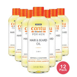 Cantu For Men Hair & Beard Oil (Pack of 12) 3.4 Fl. Oz