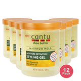 Cantu Moisture Retention Styling Gel with Flaxseed and Olive Oil 18.5 fl oz (Pack of 12)
