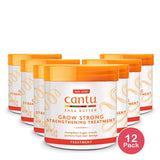 Cantu Shea Butter Grow Strong Strengthening Treatment with Almond Oil (Pack of 12) 6 Oz