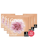 Caress Daily Silk Bar Soap 3.15 Oz (Pack of 12)