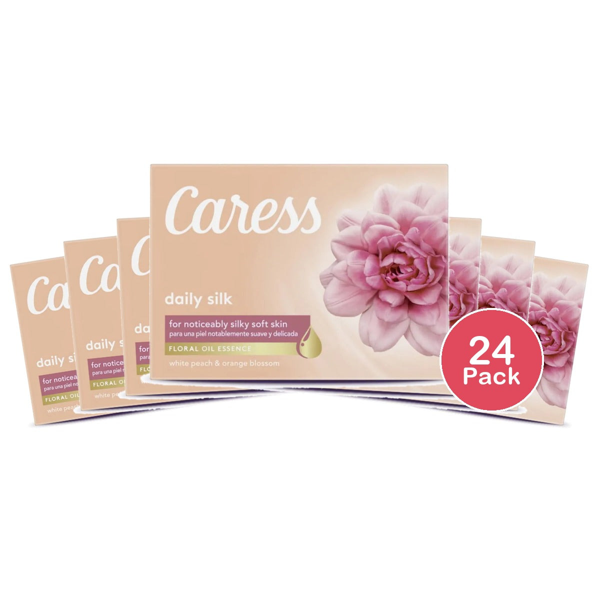 Caress Moisturizing Body Bar Daily Silk 4Oz (Pack of 24)