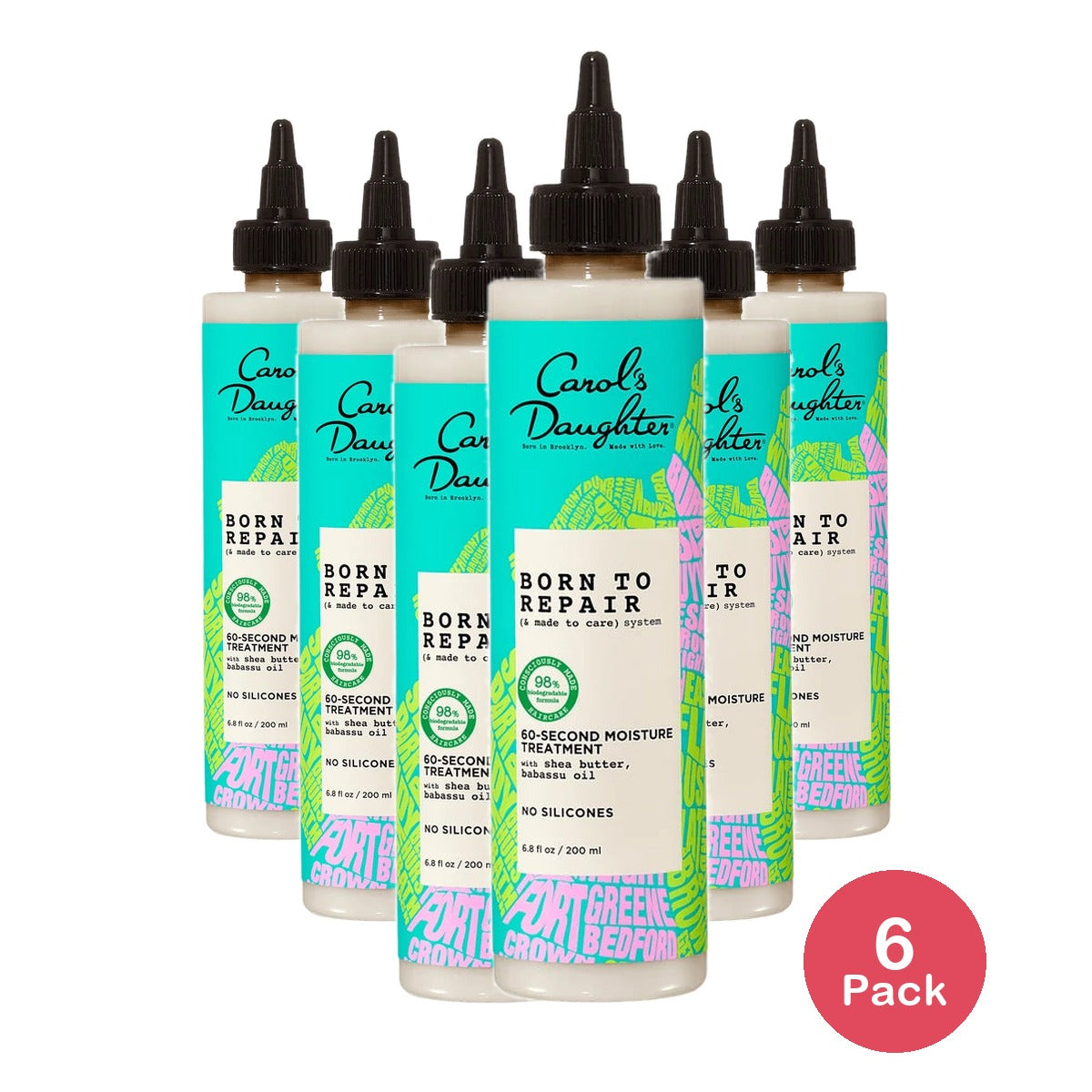 Carol's Daughter Born To Repair 60-Second Moisture Treatment with Shea Butter 6.8. Oz (Pack of 6)