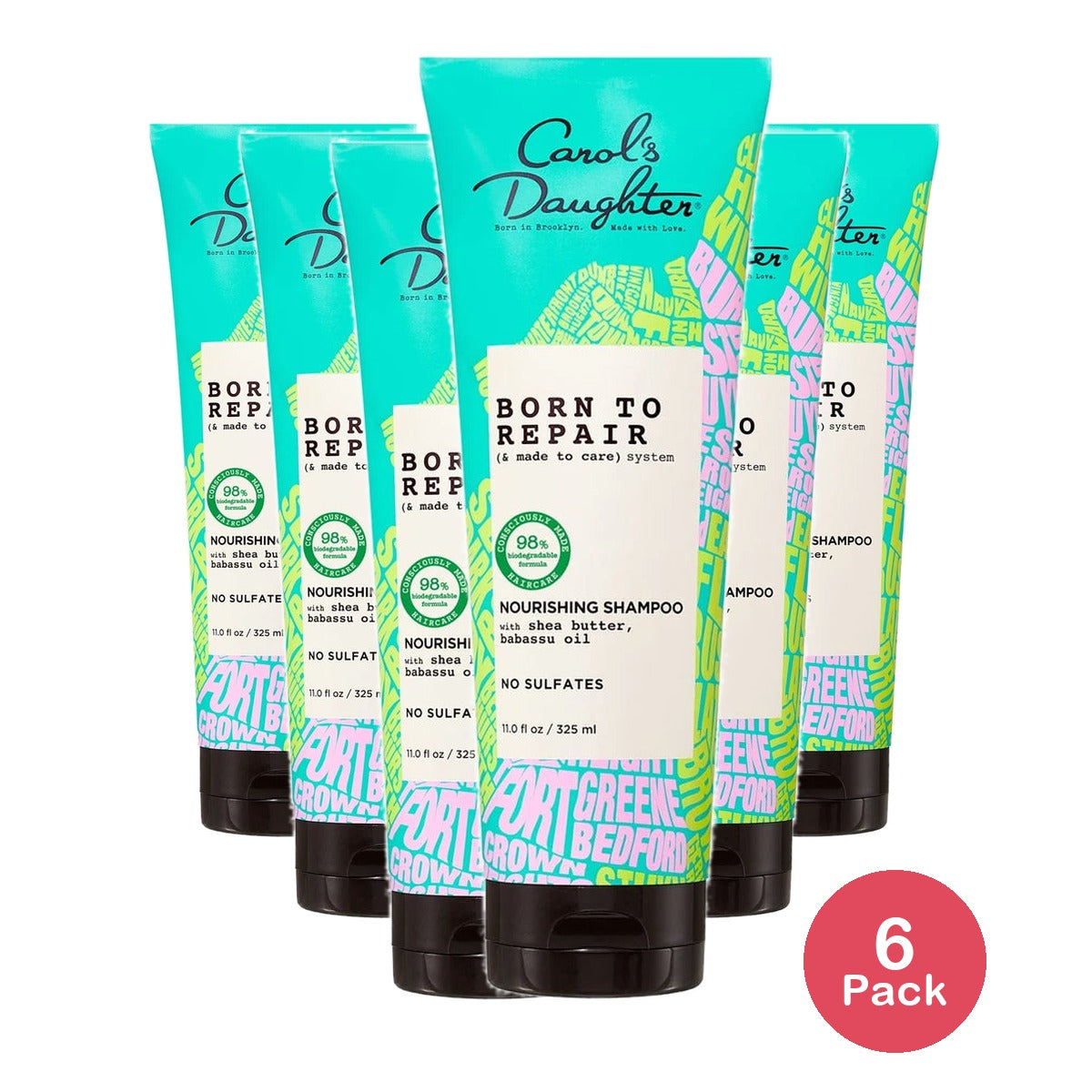 Carol's Daughter Born to Repair Sulfate- Free Nourishing Shampoo - 11 Oz (Pack of 6)