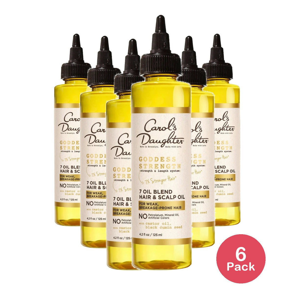 Carol's Daughter Goddess Strength Castor Hair Oil for with All Hair Types, 4.2 FL Oz (Pack of 6)