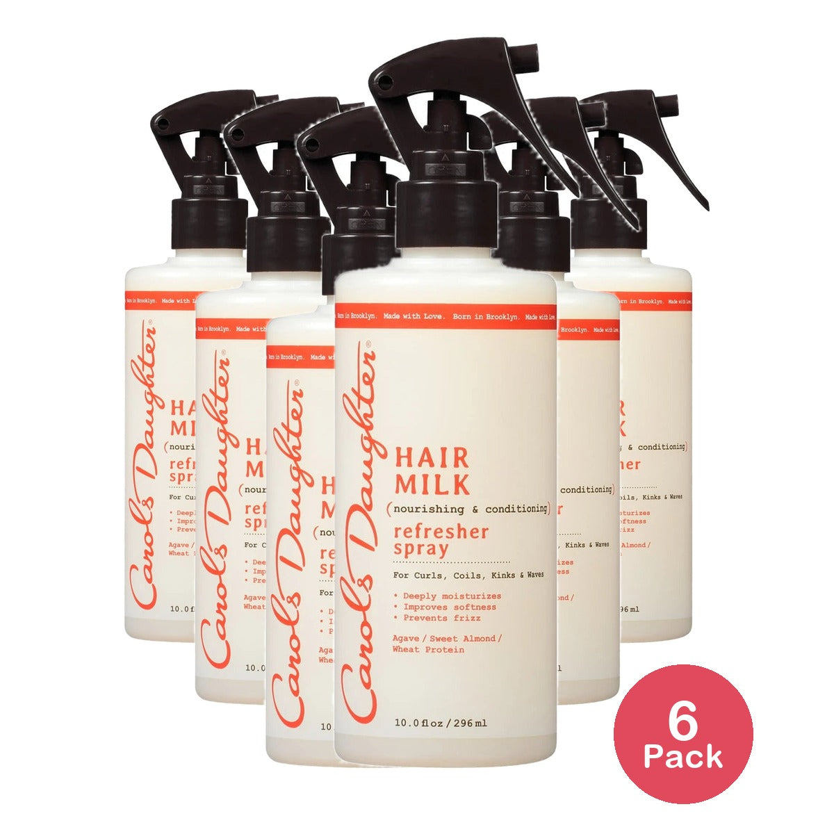 Carol's Daughter Hair Milk Moisturizing Curl Refresher Spray, 10 Fl Oz (Pack of 6)