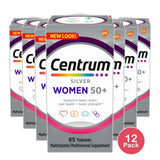 Centrum Silver Multivitamin for Women 50 Plus Supplement Tablets 5.29oz (Pack of 12)